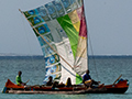 Outriggers, en Route Tulear Harbor to Nosy Ve, Madagascar