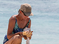 Joan Shelling on the Beach, Nosy Ve, Madagascar