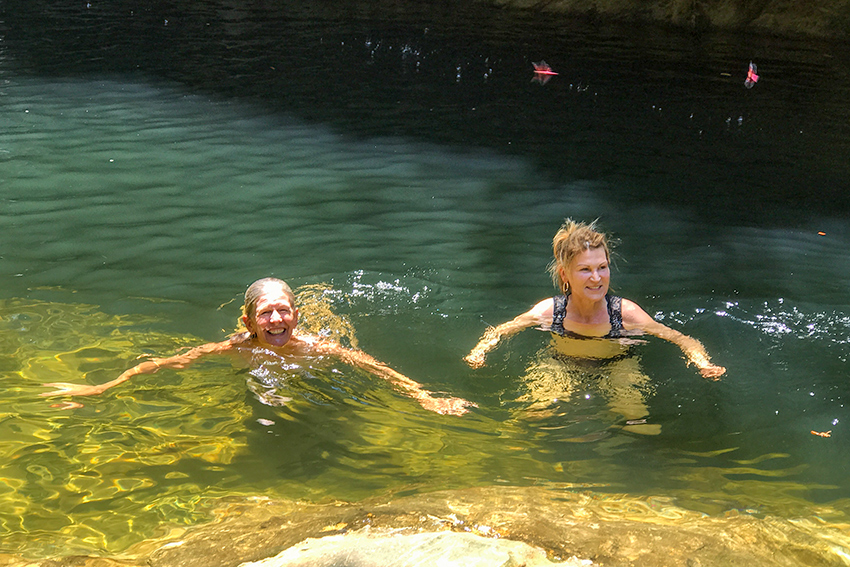 Joan and Janis Just Coolin' Off, Isalo NP, Madagascar