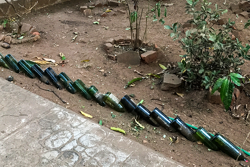 Bottle Recycling, Ankarafantsika NP, Madagascar