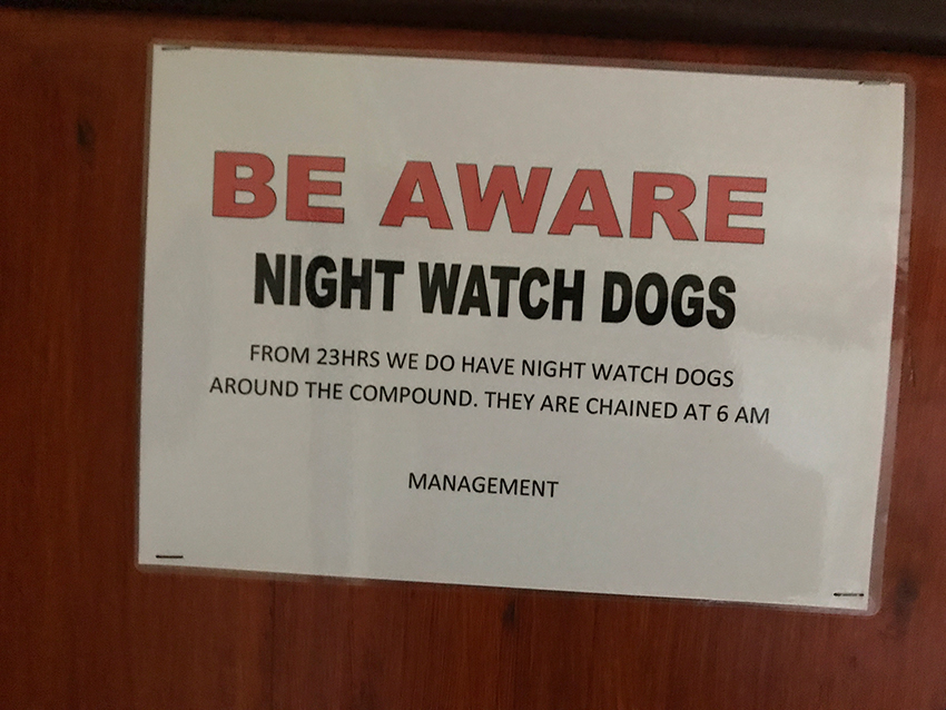 Be Aware, Mullers Mountain Lodge, Tanzania